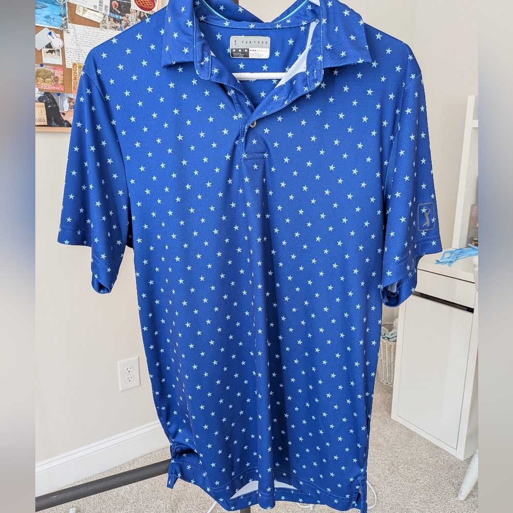 Blue Star Pattern Men's Shirt